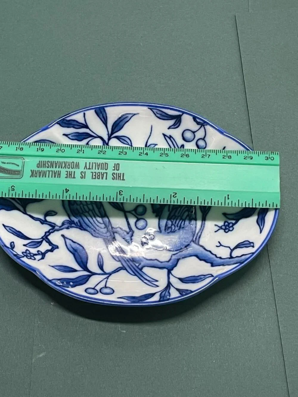 Pier 1 Imports Blue White Bird Oval Trinket Dish Japan Porcelain Decorative